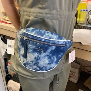 Kate Spade Jackson Denim Tye Dye Belt Bag NWT